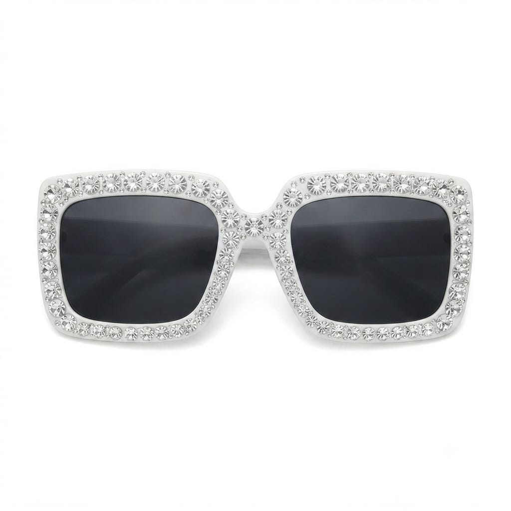Anteojo blanco con strass