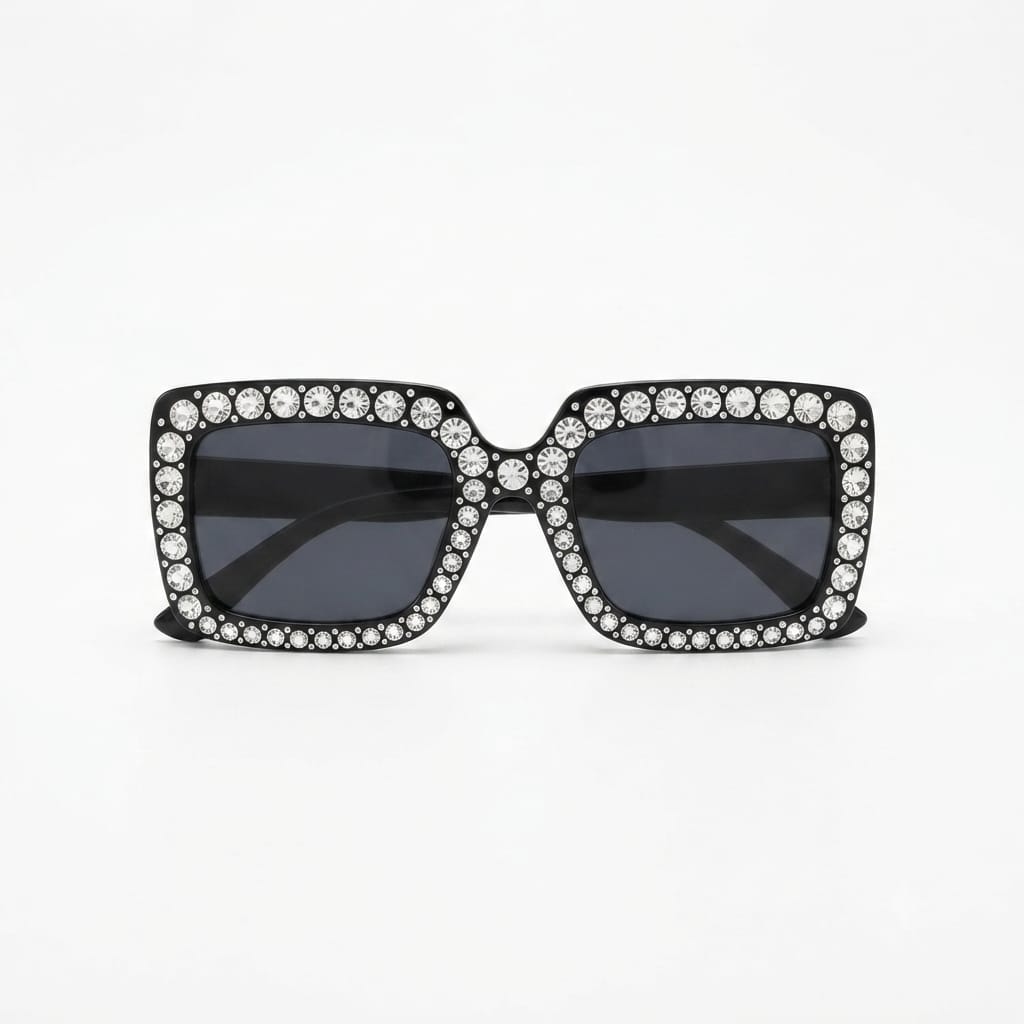 Anteojo negro con strass