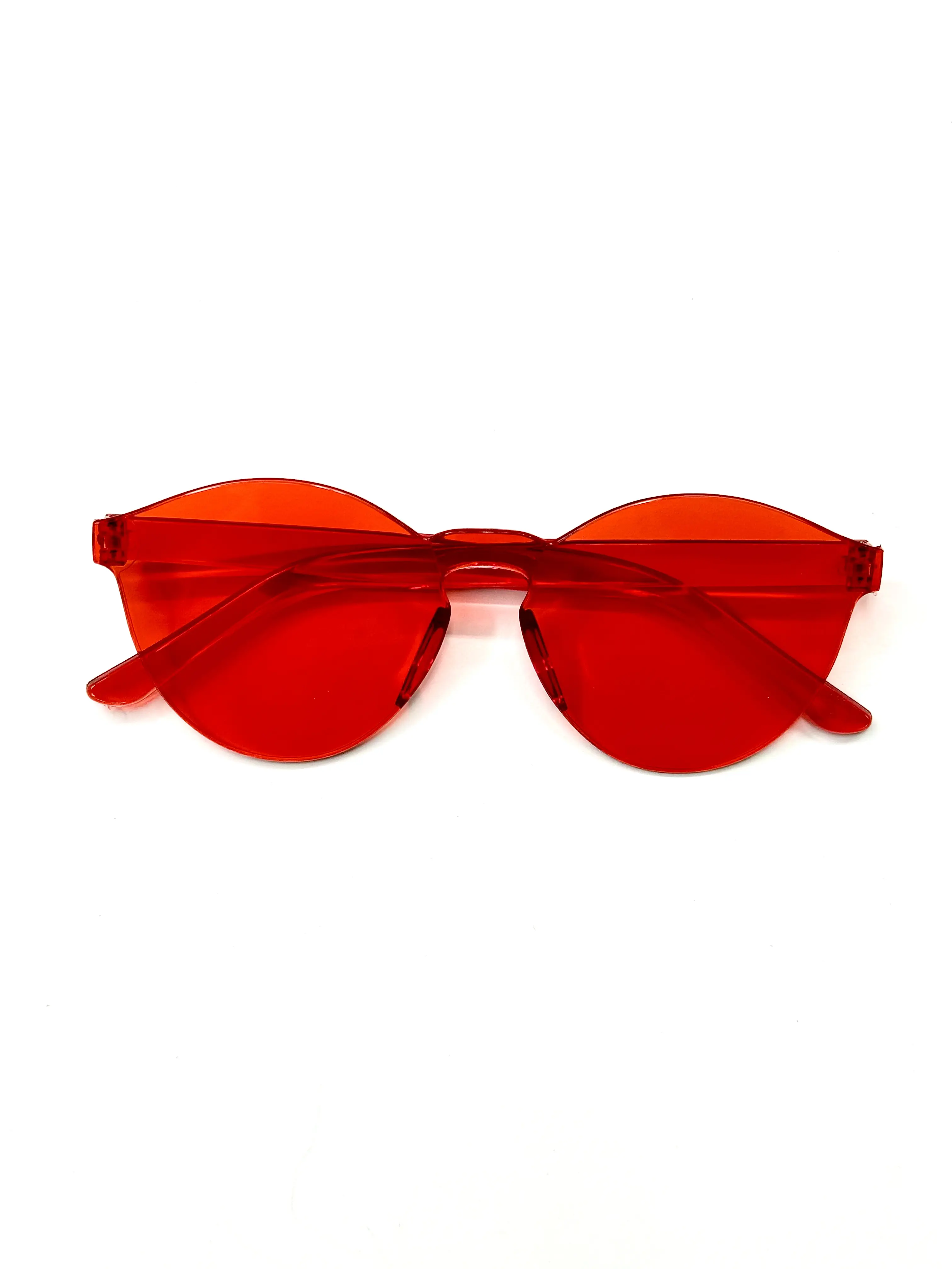 Anteojos ovalados · rojo