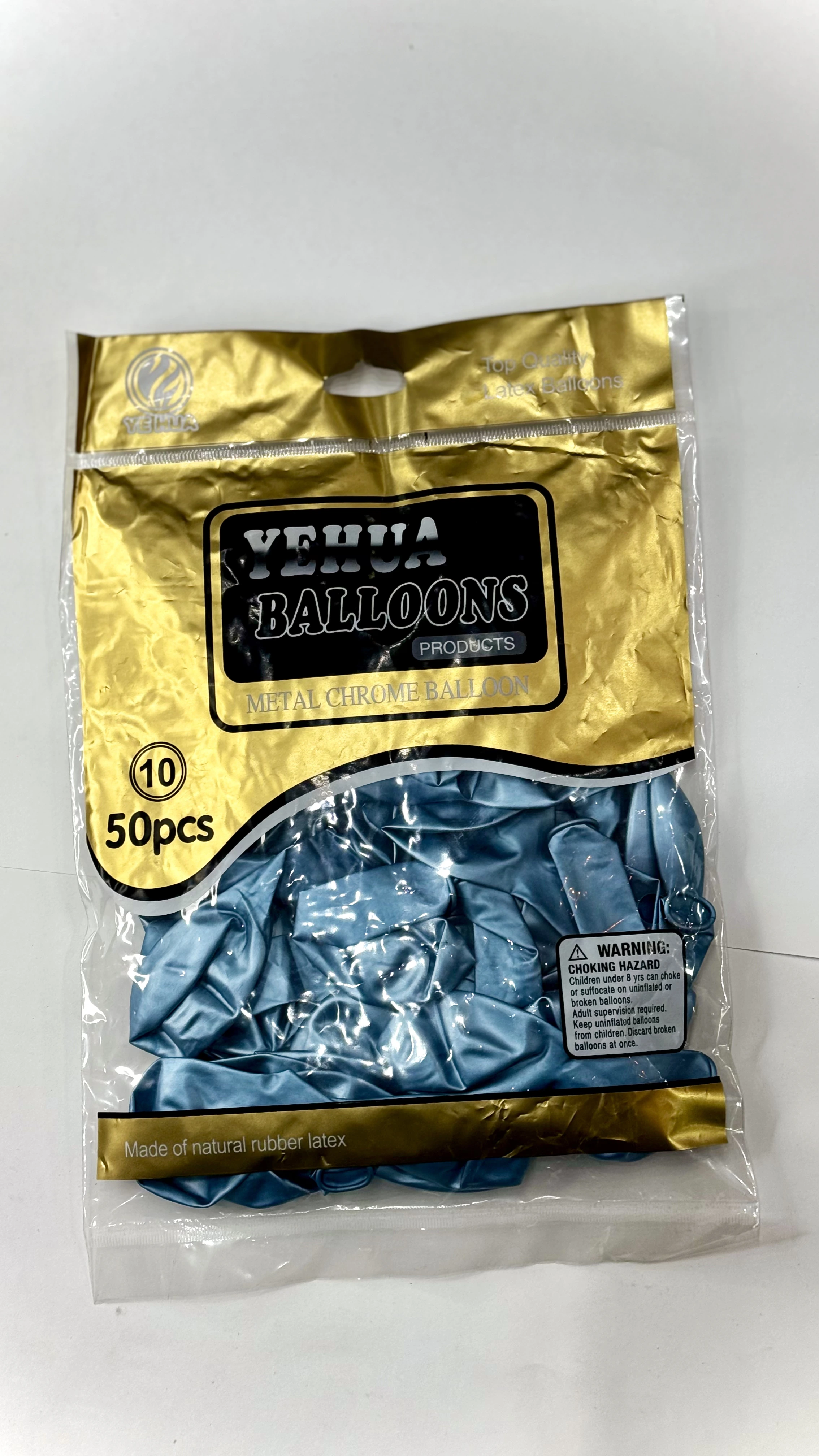 Globos Chrome x50 · celeste