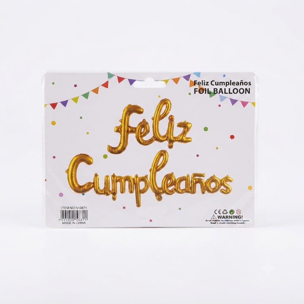 Globo frase «Feliz Cumpleaños»