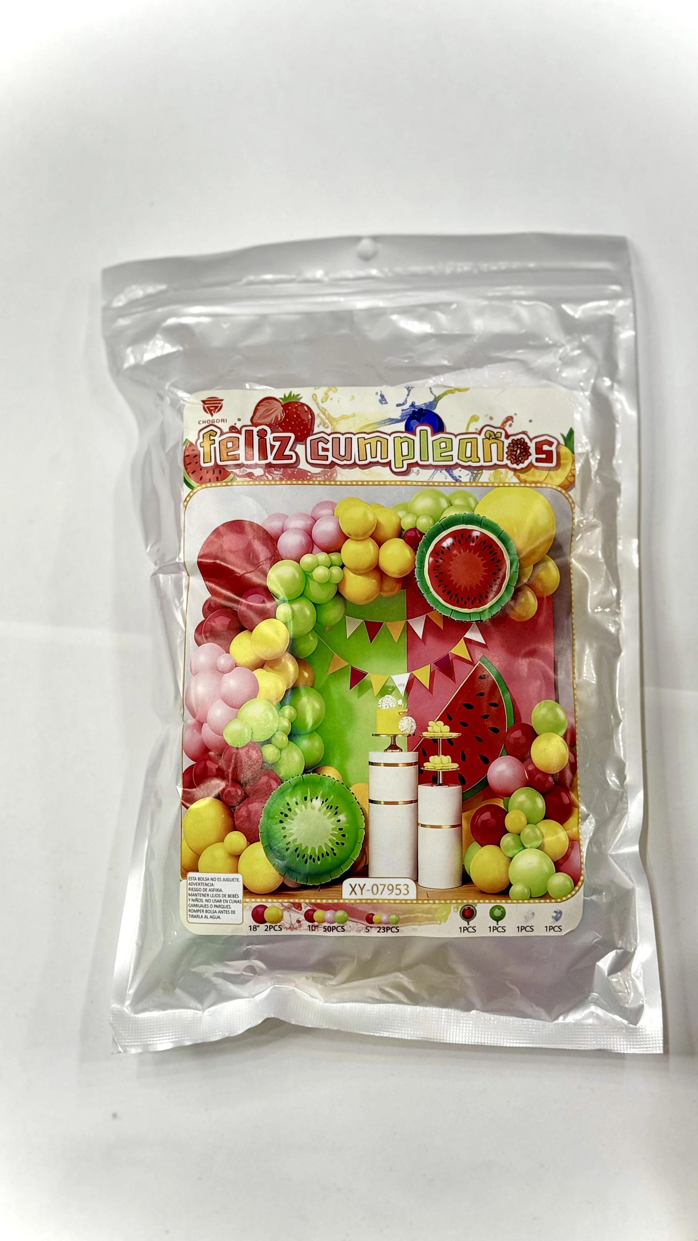 Set de globos frutas