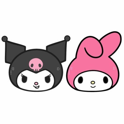 Antifaz de My Melody y Kuromi