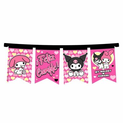 Banderín de My Melody y Kuromi