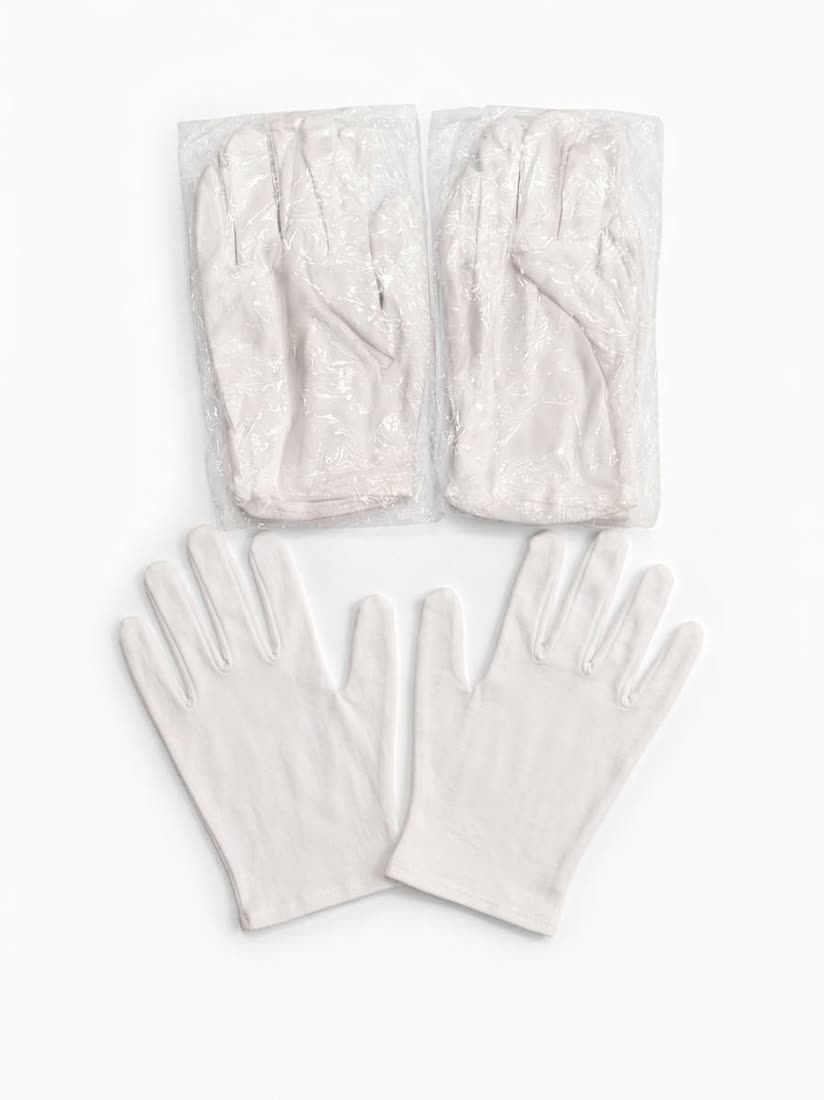 Guantes blancos de algodón